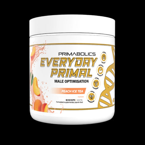 Everyday Primal Test Booster Peach Ice Tea 185g-Primabolics-Matakana Pharmacy